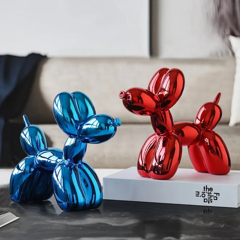Nordic Creative Electroplating Balloon Dog Ornament Animal Living Room Entrance TV Cabinet Bookcase Wine Cabinet Home Soft