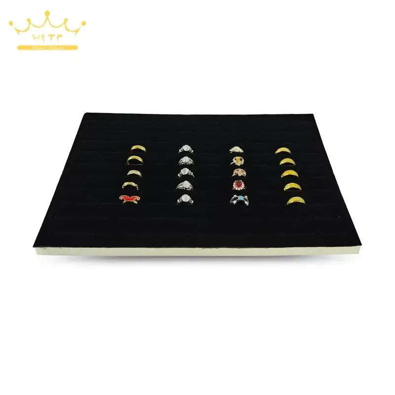 Ring earring Organizer Sponge Mat Jewelry Tray Inner Accessory 100 Slots Rings Storage Pad 33.5*22.5Cm Pink Black Green Mats