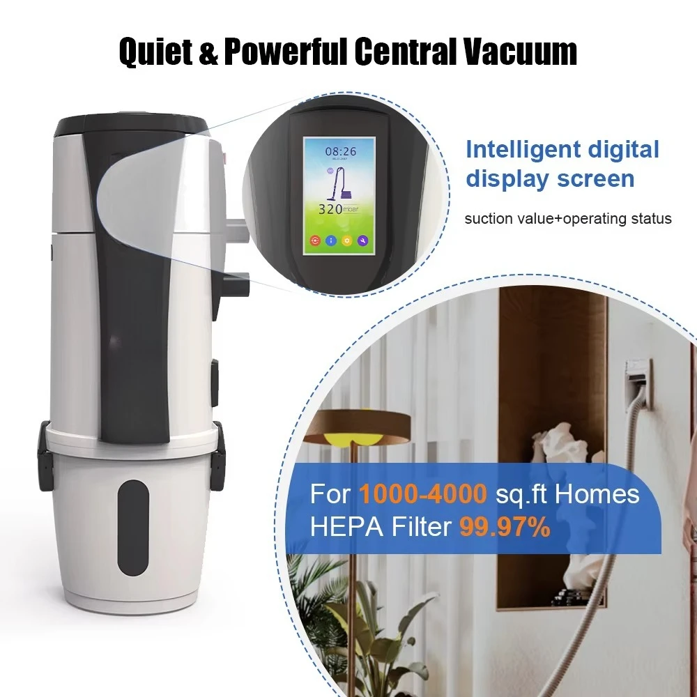 Central Vacuum Cleaner Built-In/Central Wet & Dry Bagless Electric Long Service Life Auto