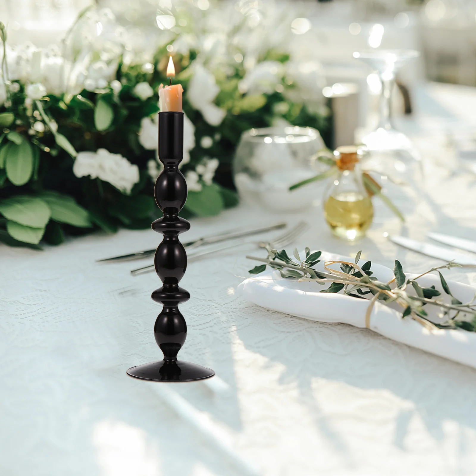 

Decorative Candlestick Retro Holder High Quality Material Fine Craftsmanship Sturdy Romantic Elegance Home Decor