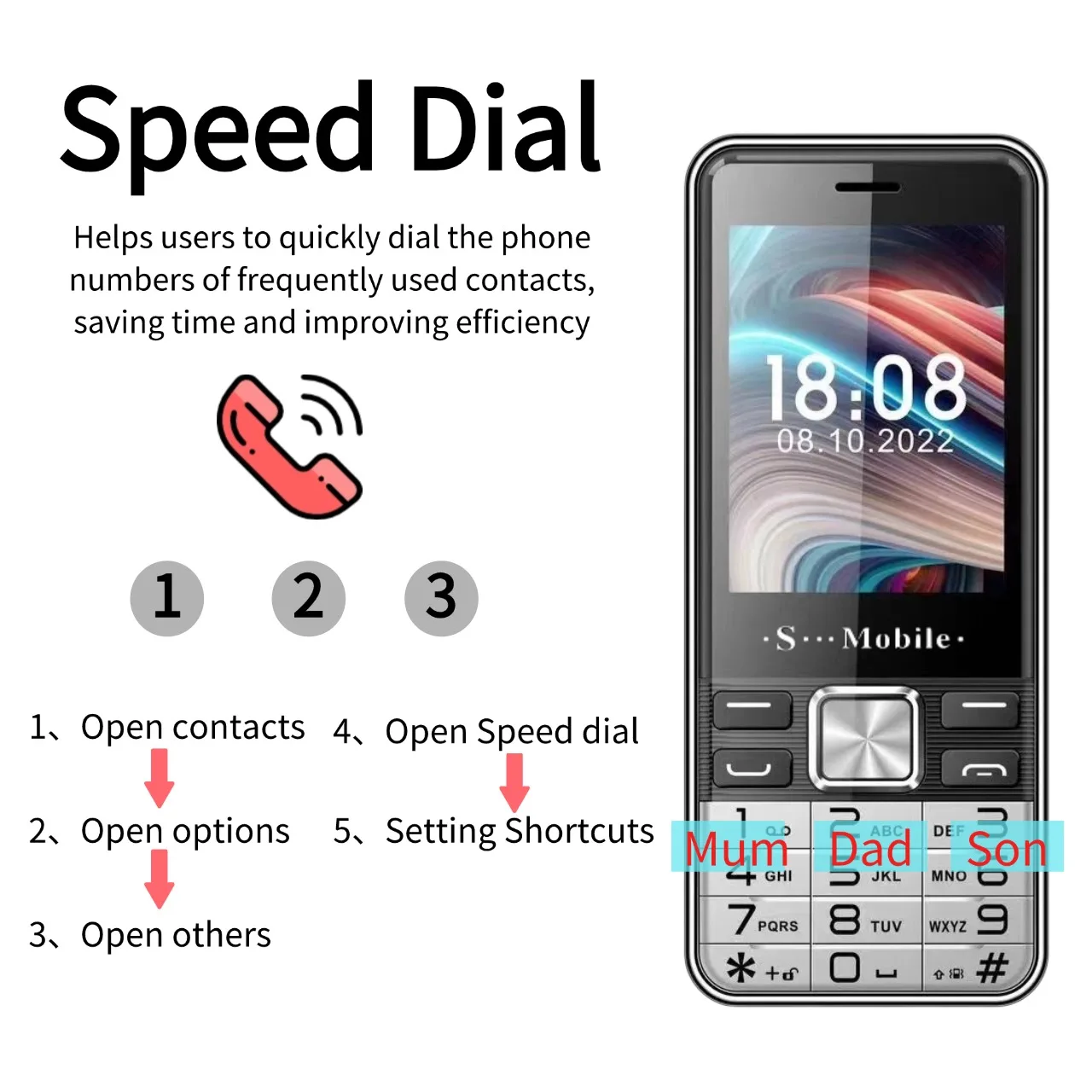 Low Price Elderly Mobile Phone Four Sim Card 2.8\