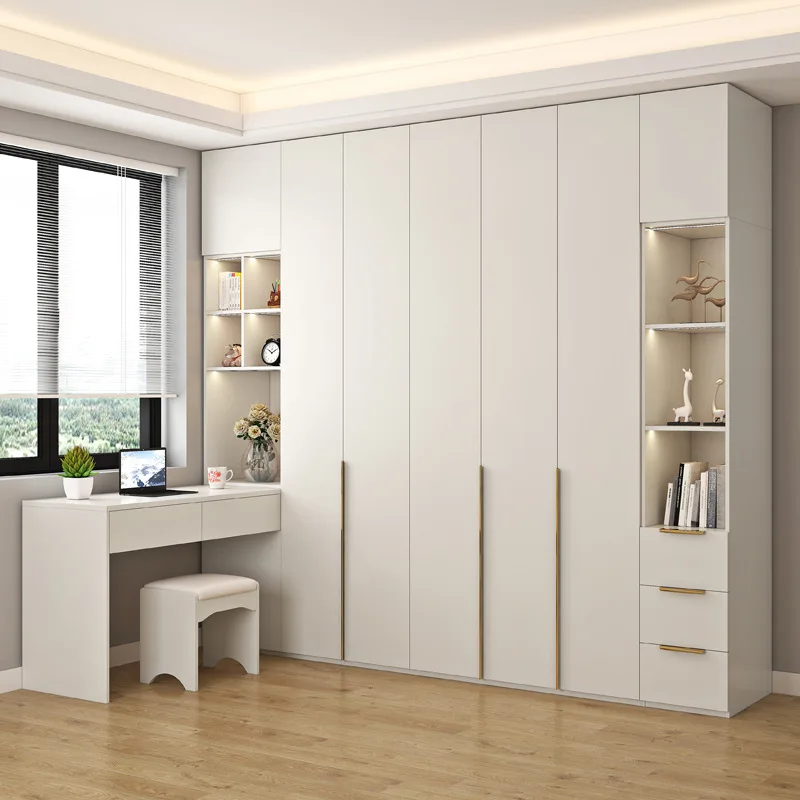 Wardrobe one door to top corner desk granule board modern bedroom household environmental protection wardrobe