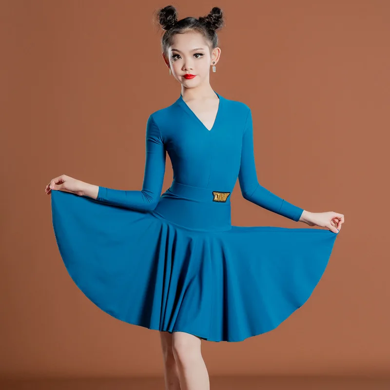 Prescriptions for Girls' Latin Dance Professional Competition Children's Latin Grand Skirt Performance Costume Dress Skirt