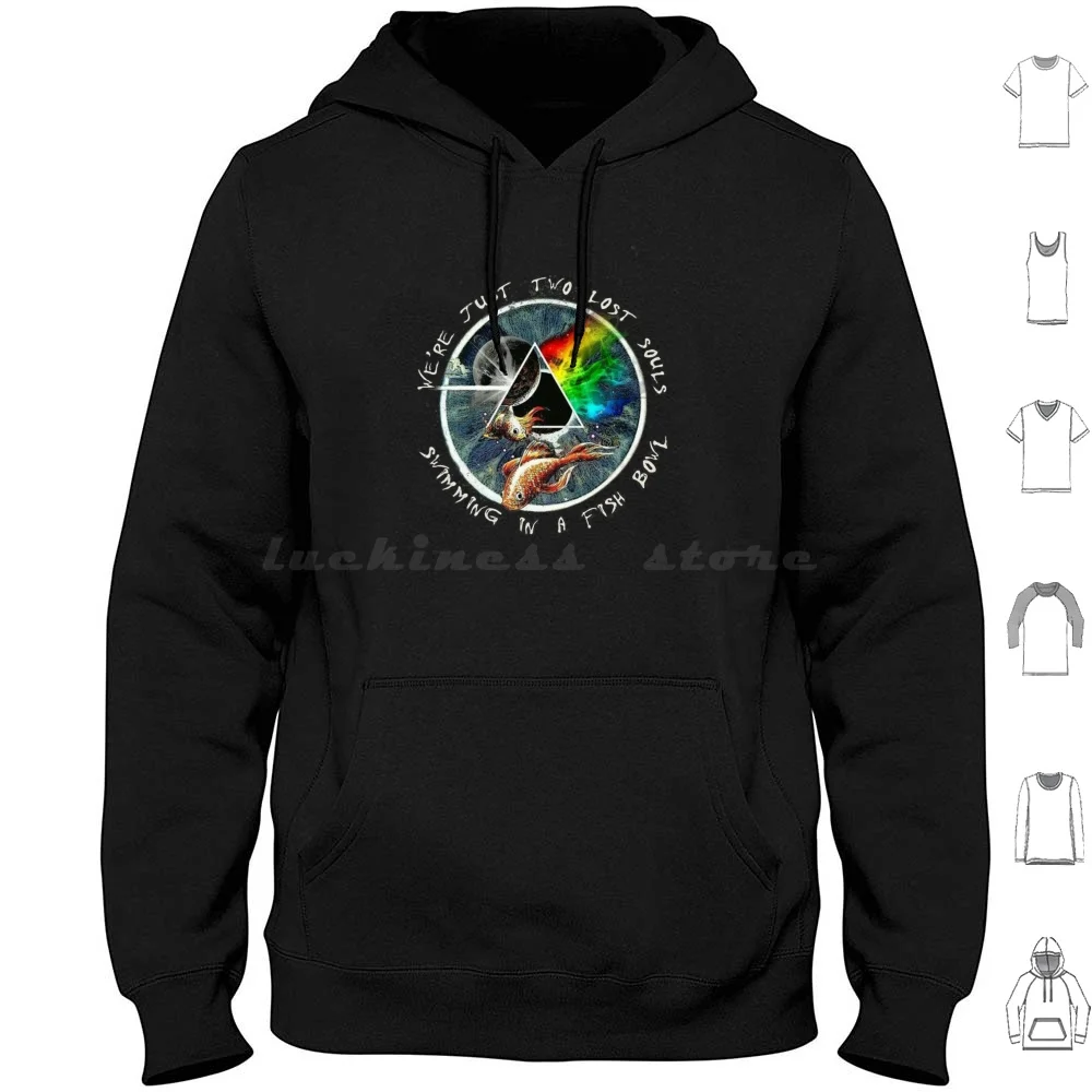 Band Hoodie Cotton Long Sleeve Artwistooo Music Classic Retro The Wall Wall 70s Album Dark Hippie Moon Psychedelic Vintage