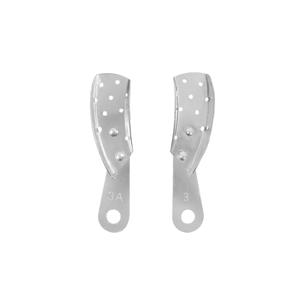 2pcs/Set Metal Dental Impression Trays For Dentists Aluminium Alloy Dental Tray Holder Dentistry Teeth Denture Instruments Tools