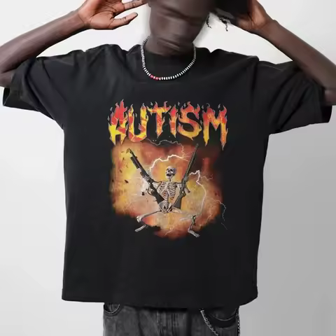 Autistic Funny Skeleton T Shirt Autism Edgy Meme Oddly Specific