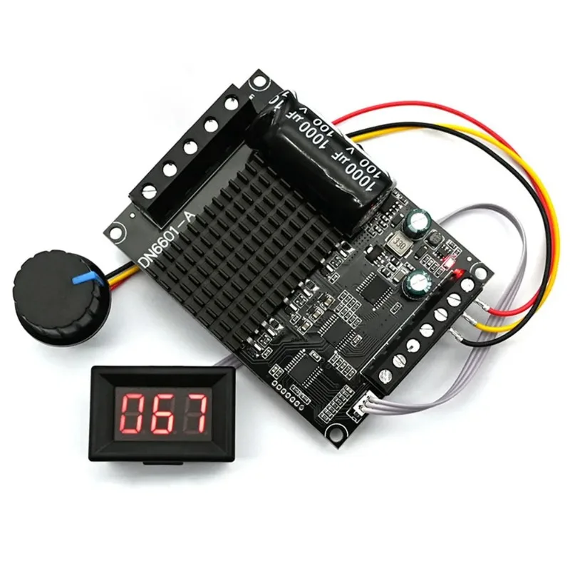 DC 6-80V BLDC Three Phase DC Brushless Motor Controller PWM High Power 1600W 20A Hall Motor Control Driver Board Motor Regulator