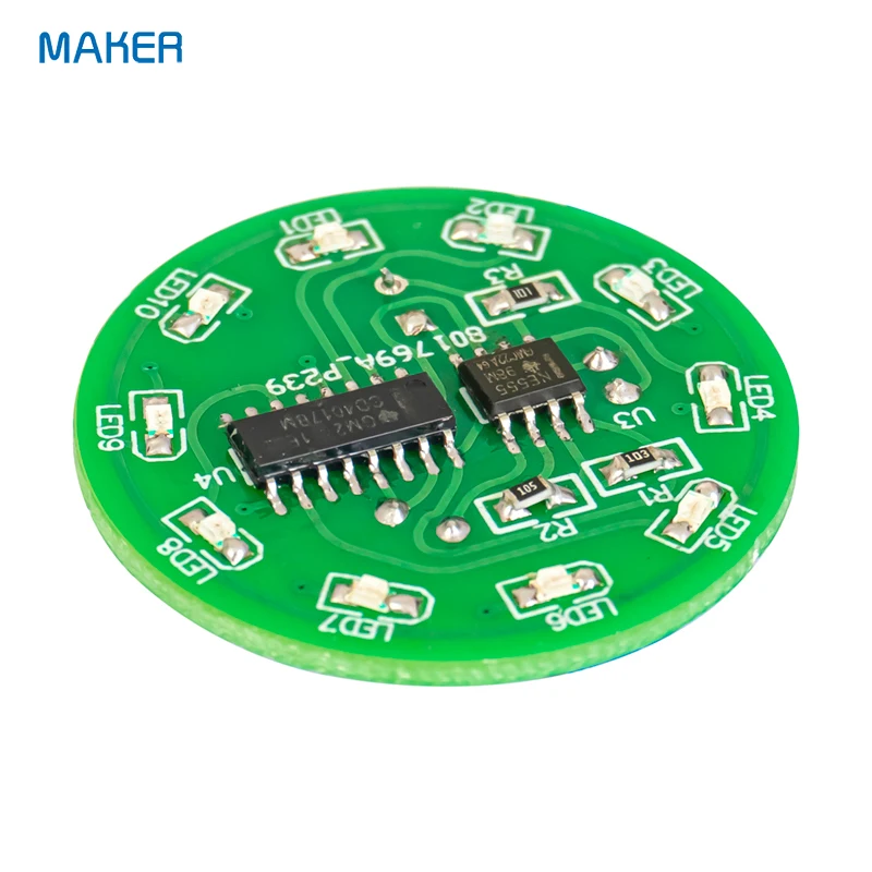 3 색 SMD 흐르는 물 램프 키트 NE555 + CD4017 DIY 전자 기술 훈련 납땜 연습 느슨한 부품