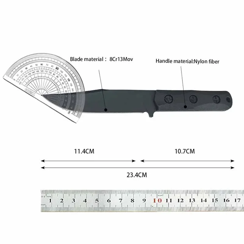 EK50 Outdoor camping Survival Hunting tactical self-defense multi-purpose EDC cutter nylon fiber handle 8Cr13Mov