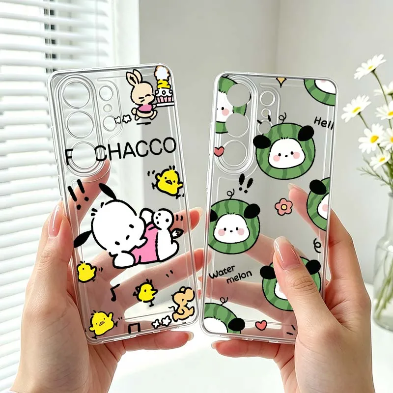 Прозрачный чехол Pochacco Cute Art для Samsung Galaxy S26 S25 S24 S23 S22 S21 S20 Ultra Plus Edge FE