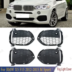 Front Bumper Open Grille Fog Lamp Cover Frame For BMW X5 F15 2012 2013 2014 2015 M Sport 51118064633 51118064634