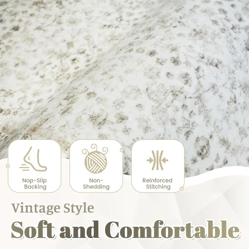 Vintage Bohemian Printed Large Area Living Room Carpet Sofa Table Non-slip Floor Mat Foldable Machine Washable Bedside Rug Ковер