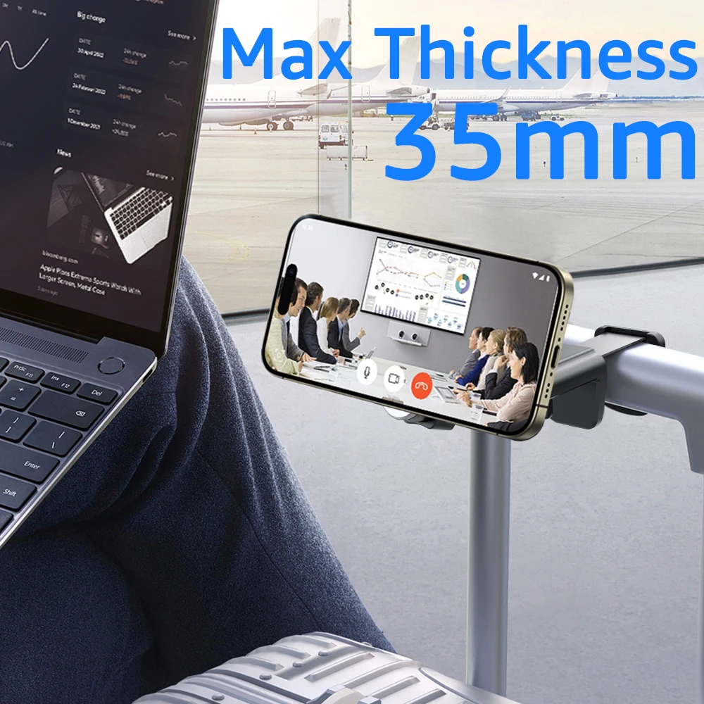 Untoom Magnetic Airplane Phone Holder Multi Functional Portable Travel Flight Cellphone Stand Desk Foldable Adjustable Bracket
