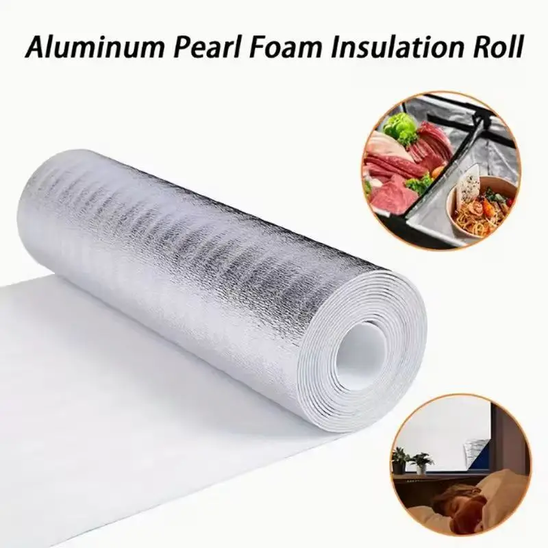 1 roll of 50cm wide waterproof anti fouling anti cold insulation aluminum foil insulation film can be DIY easy to install film