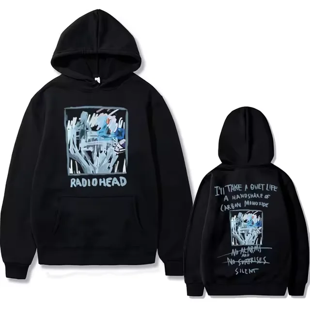 

Men's Hoodie British Rock Band Radiohead No Suprises Lyrics Elastic Comfortable Hip Hop Fashion Clothing Hoodie