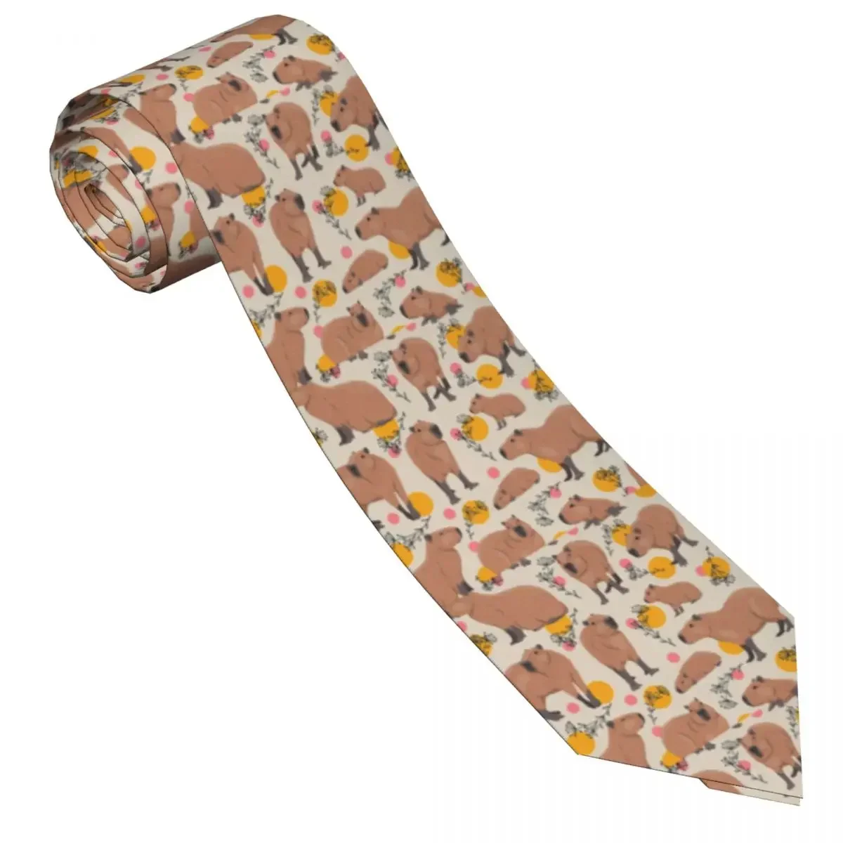 Animals Capybara Tie Guinea Pig Business Neck Ties Unisex Adult Cool Fashion Necktie Accessories Great Quality DIY Collar Tie