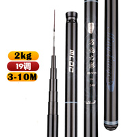 19 Tone 6H High Carbon Hand Rod Super Light Hard Stream Pole Freshwater Fishing Rods Telescopic Fishing Rod 3M4M5M6M7M8M9M10M