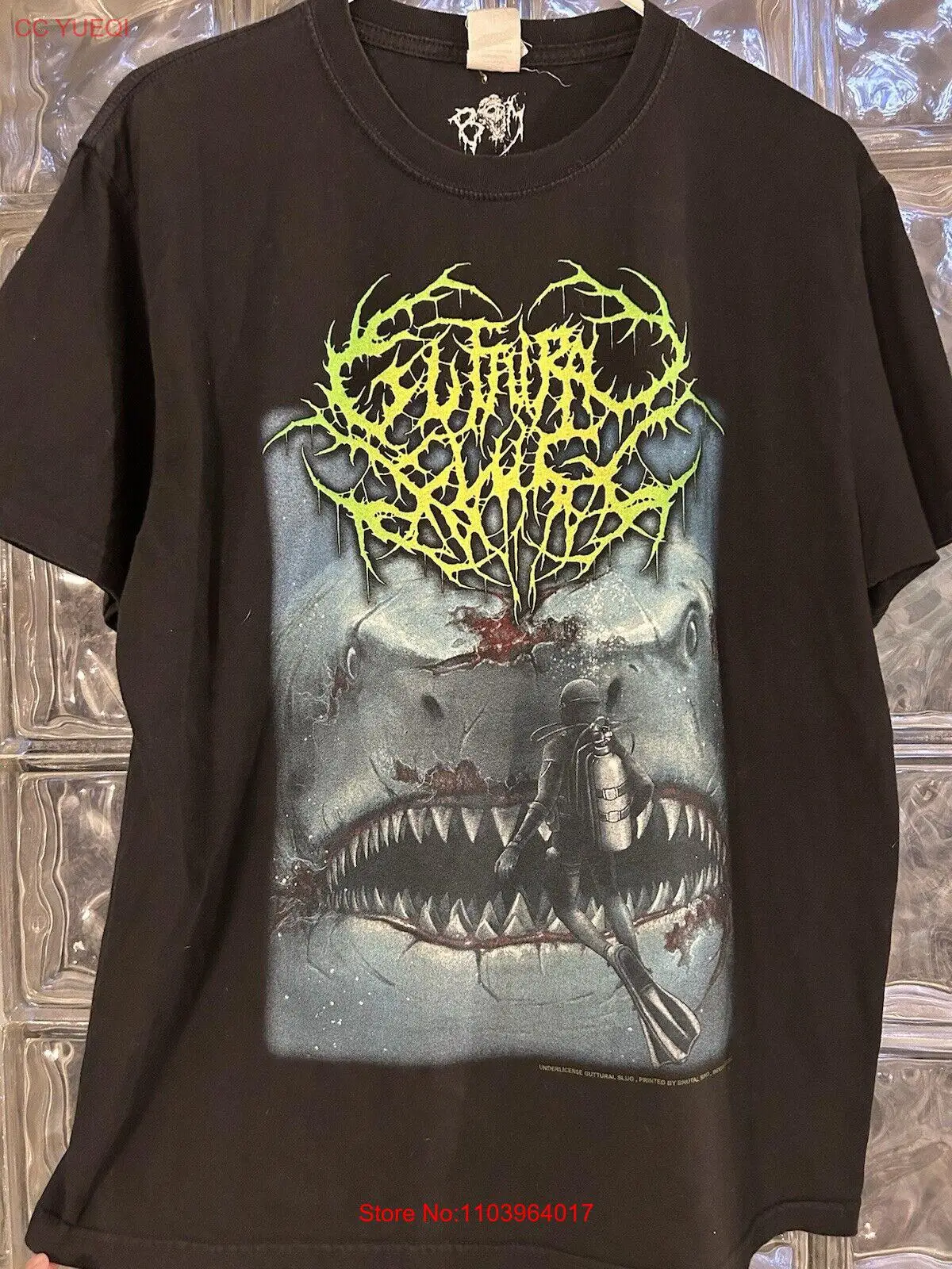 Guttural Slug T-shirt Sz L 2022 Brutal Mind Slam Death Metal Kraanium Devourment