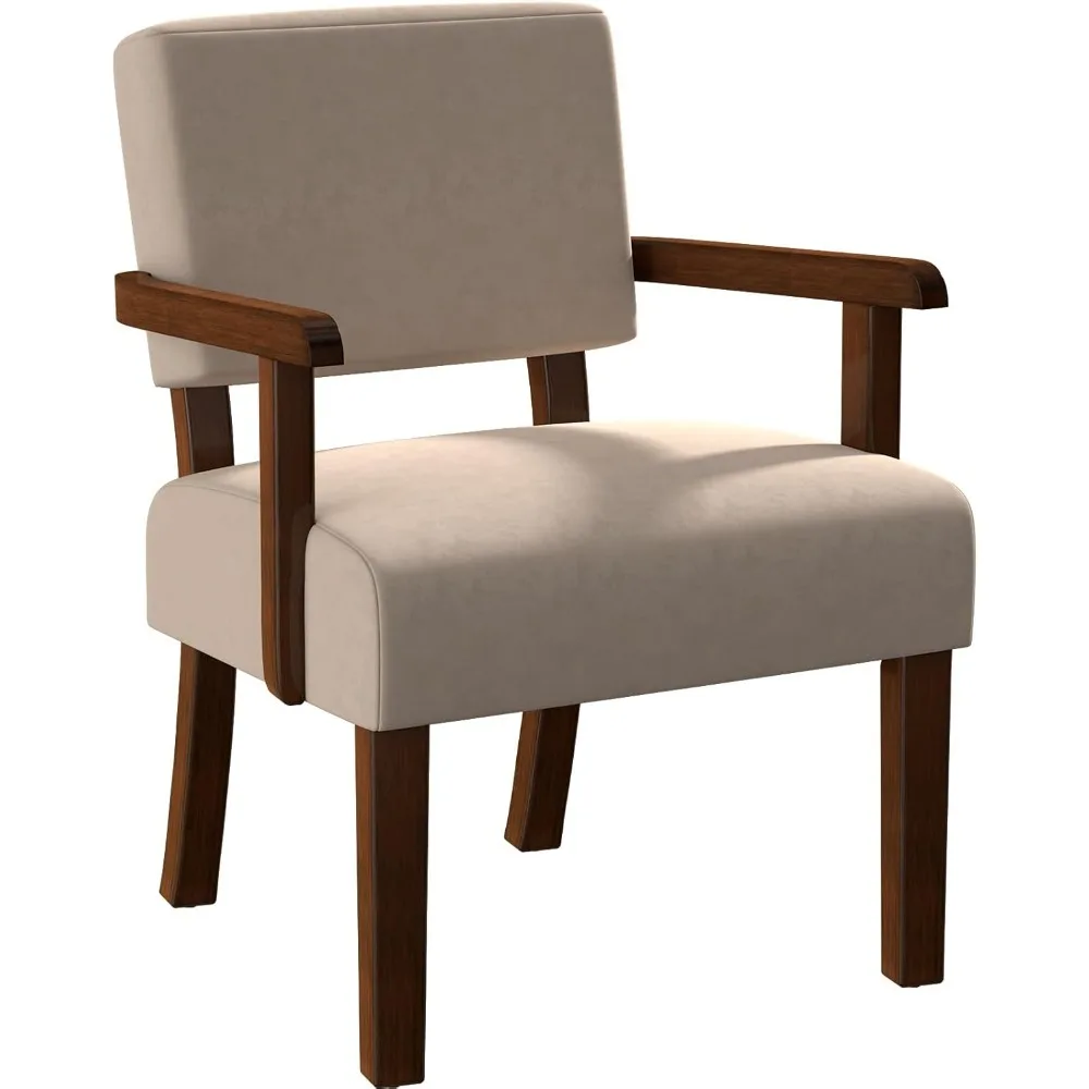 2-Pack Velvet Chairs with Table – Soft Seat & Armrest Design | for Living Room Bedroom Study Room Waiting Room Use