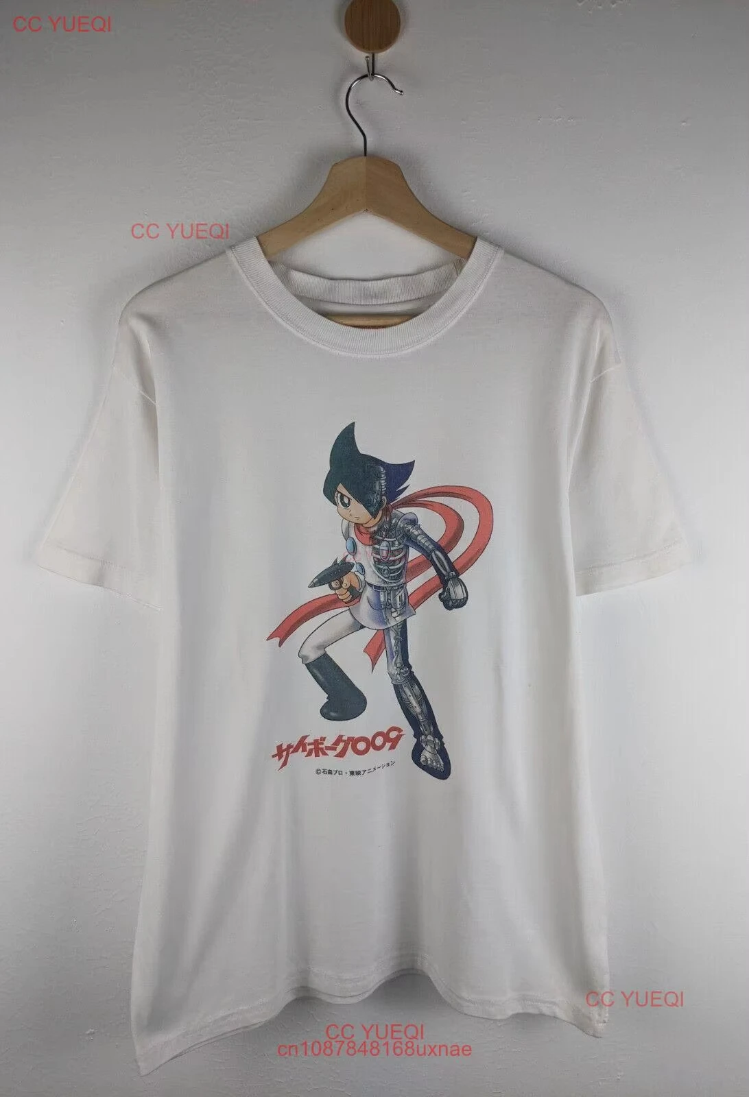 Summer Vintage Cyborg 009 Shirt Adult Crewneck Anime Manga Japanese Drip Clothing Cheap Clothing Men's T-shirts