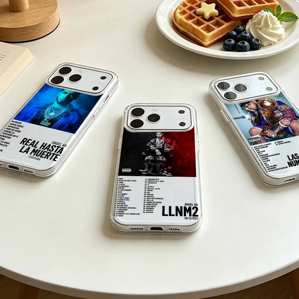 Anuel AA Real Hasta La Muerte Luxus-Flüssigsilikon-Handyhülle für iPhone 17 16 15 13 14 Pro Max 11Plus X Xr Xs Max 12mini