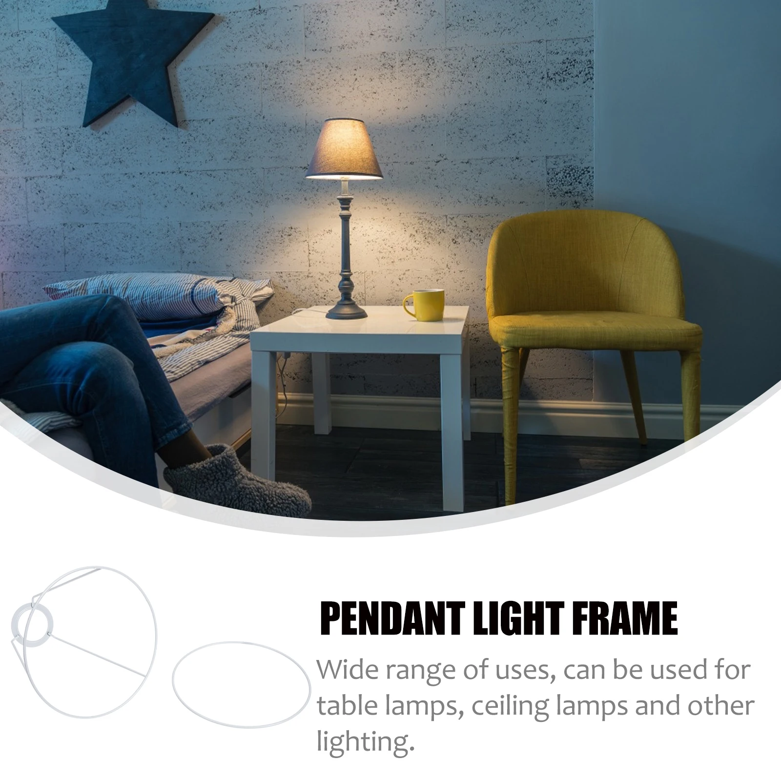 

1Set Lampshade Frame Iron Durable Wire Lamp Shade Ring for DIY Table Floor Pendant Lamps Lampshade Frames Lamp Shade Ring Fitter