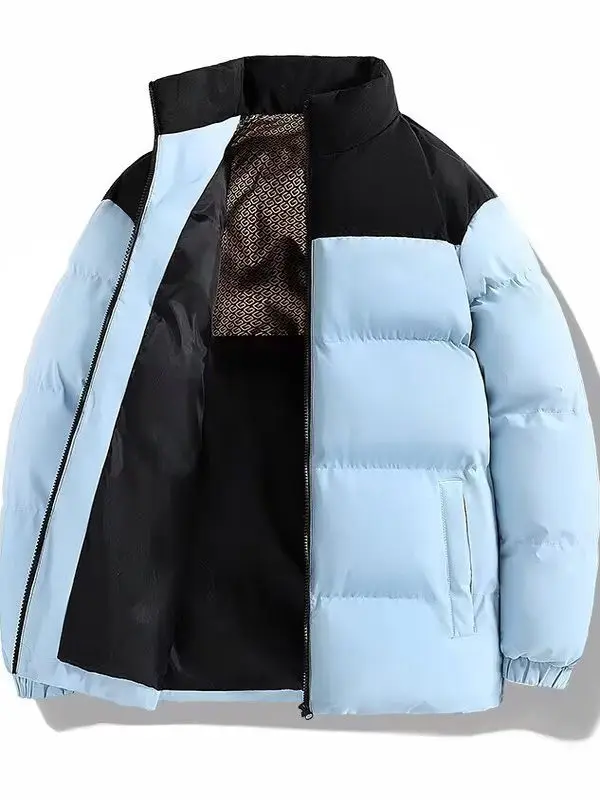 

Теплый хлопковый тюнет, мужское повседневное зимнее пальто Faion Bread с воротником-стойкой, одинаковое пальто для пары из Thiened из полиэфирного волокна