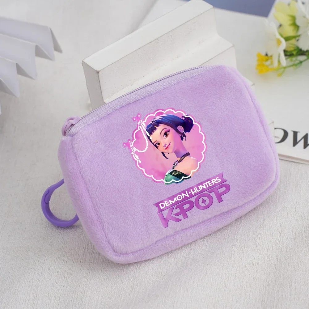 KPop شيطان الصيادين الاطفال أفخم محفظة نسائية للعملات المعدنية الأطفال أنيمي لطيف محفظة حامل بطاقة كيس التخزين فتاة الكرتون حقيبة المال الصغيرة الهدايا