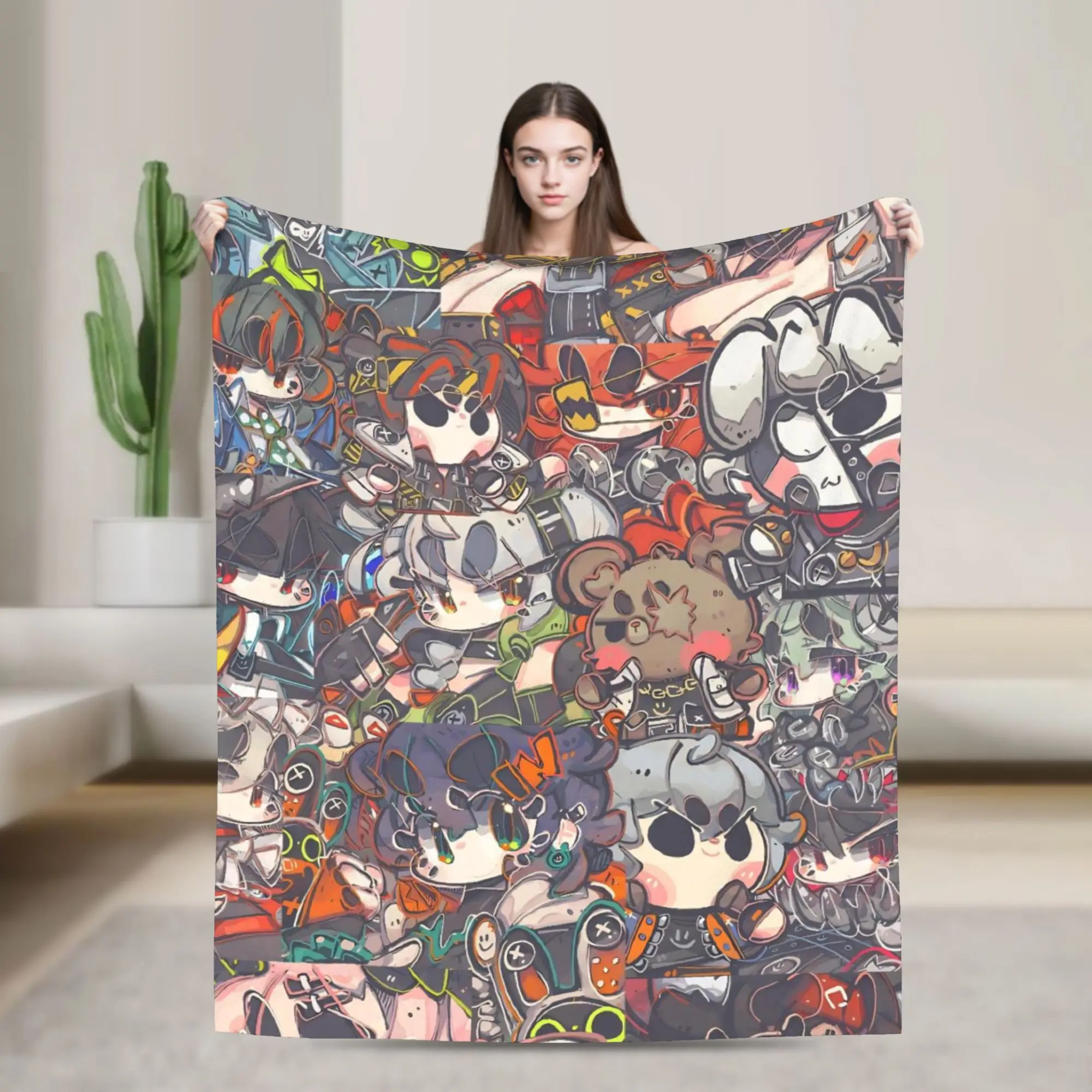 Zenless Zone Zero Blanket Multi-size Soft Fuzzy Plush  Throw Blankets for Couch Sofa and Bed