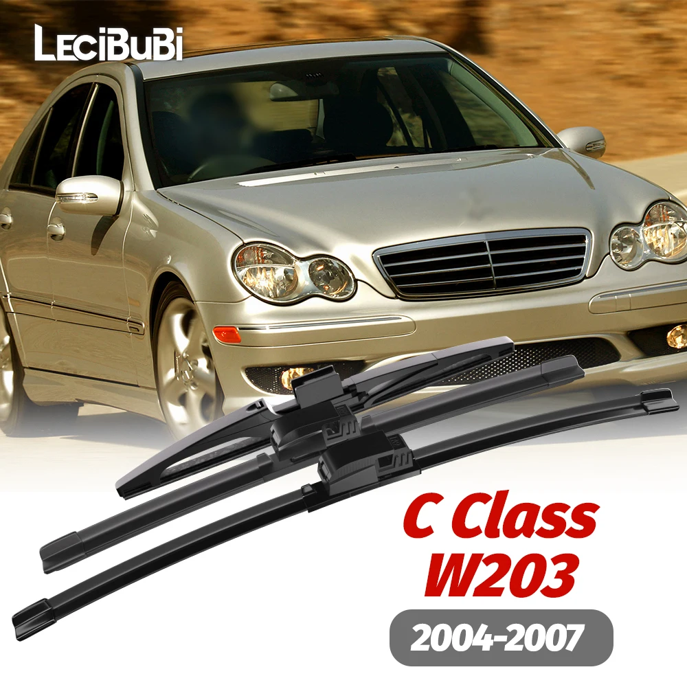 

1set Front & Rear Windshield Wiper Blades Windscreen Wipers For Mercedes Benz C Class W203 2004-2007 2005 2006 Accessories