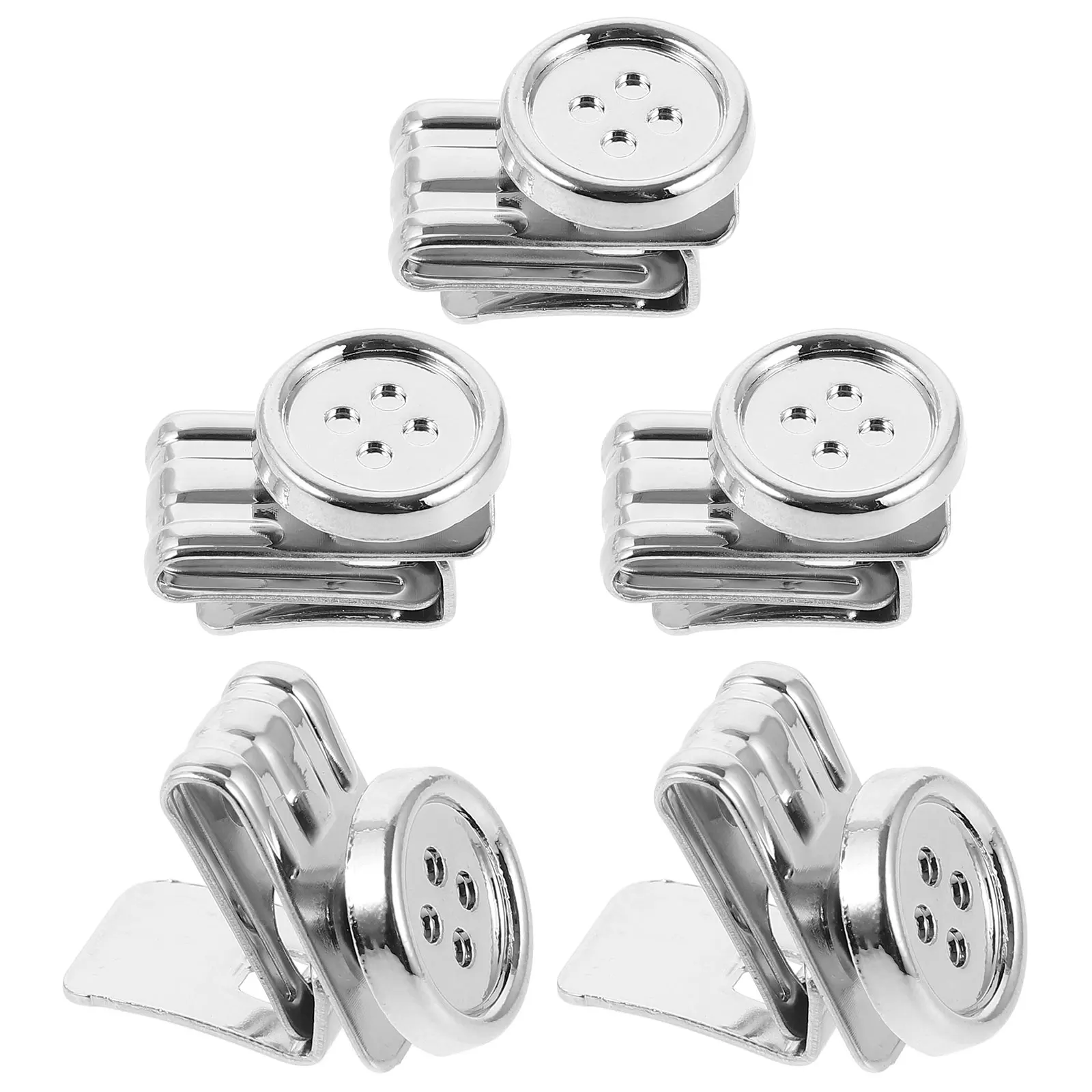 

5pcs Metal Suspender Buttons For Men Pants No Sew Replacement Clip-On Braces Attachments Suspenders Button Brace Clips Pants