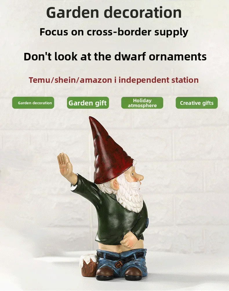 

Garden don't look dwarf ornaments outdoor decoration housewarming gifts resin crafts indoor and outdoor decorations