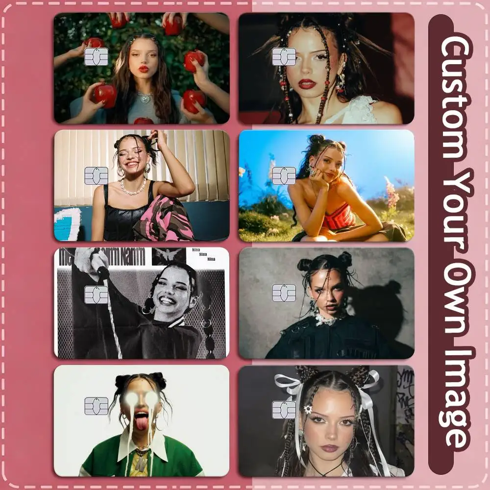 Singer nina Chuba  Credit Card HD Stickers Game Card Decal Small Chip Waterproof Sticker Gift