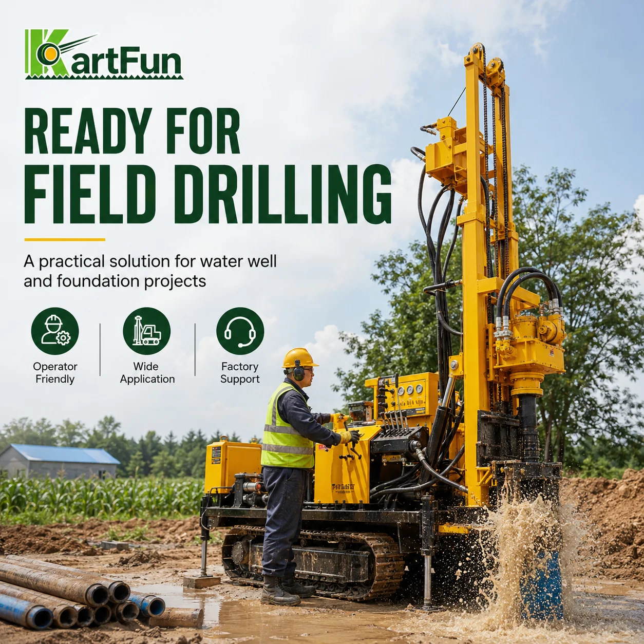 Lightweight Electric Water Well Drilling Machine Portable Borehole Drilling Equipment for Civil Domestic Well Drilling