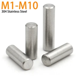 2-60pcs M1 M1.5 M2 M2.5 M3 M4 M5 M6 M8 M10 GB119 304 Stainless Steel Cylindrical Pin Locating Dowel Fixed Shaft Solid Rod