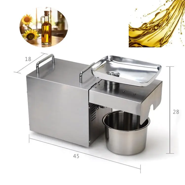 미니 올리브 오일 밀 압착기 수동 작동 소형 올리브 오일 프레스 온도 조절