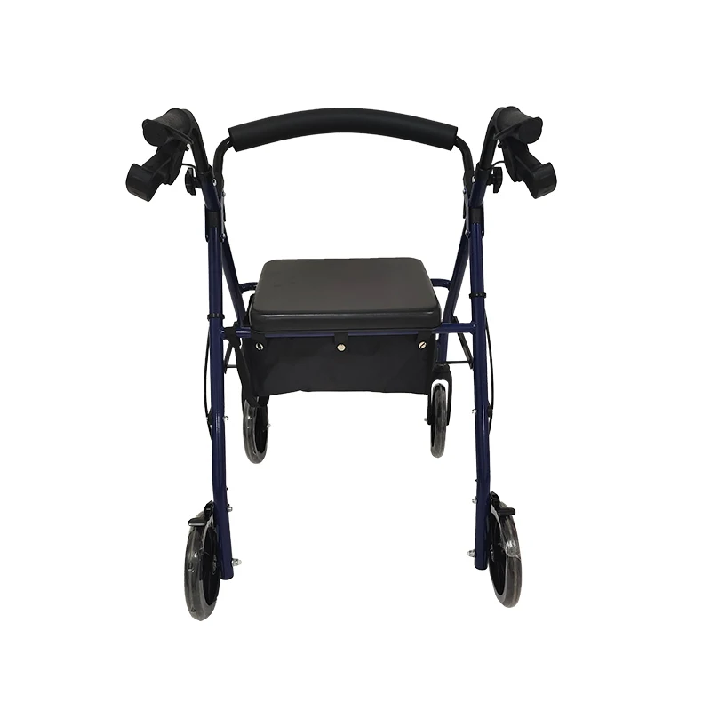 Multifunctional Elderly Walker Chair, 4 Wheels, Rehabilitation Therapy Aid, Adjustable Height, Foldable Design, Mobility Support
