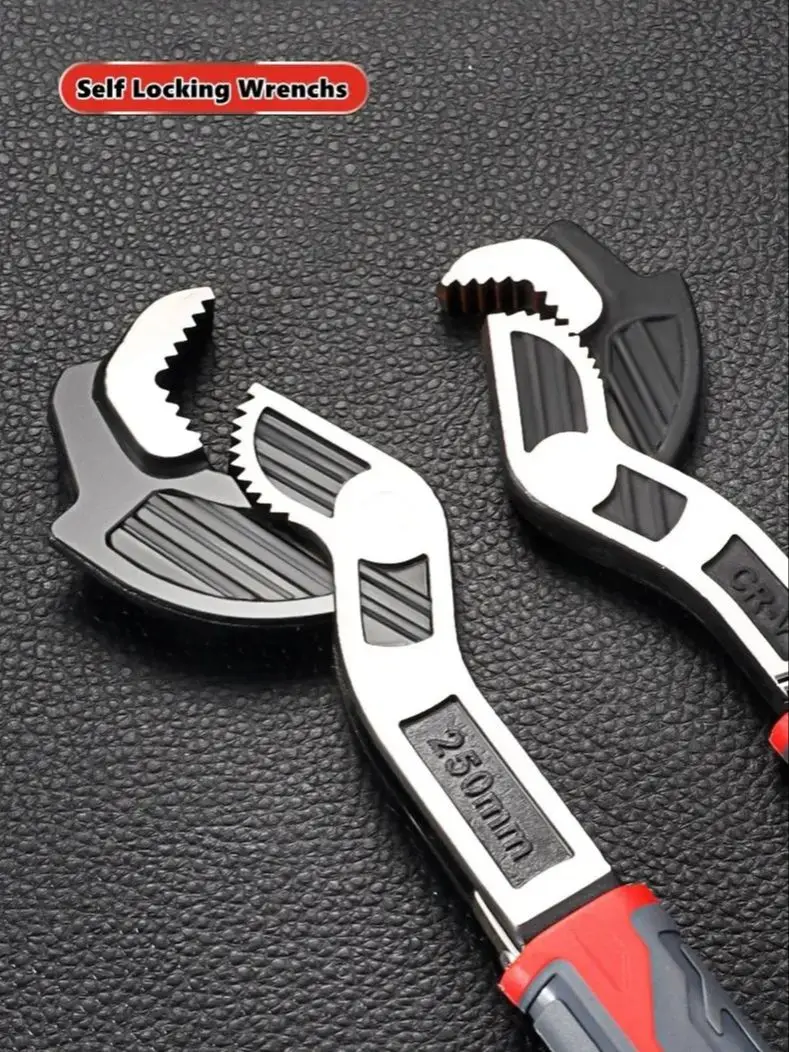 AliExpress NONE 6/8/10/12 inch niversal Multifunctional Self-Locking Wrench Fast Adjustable Wrench CR-V Bathroom Wrench Plumber Multi Hand Tool