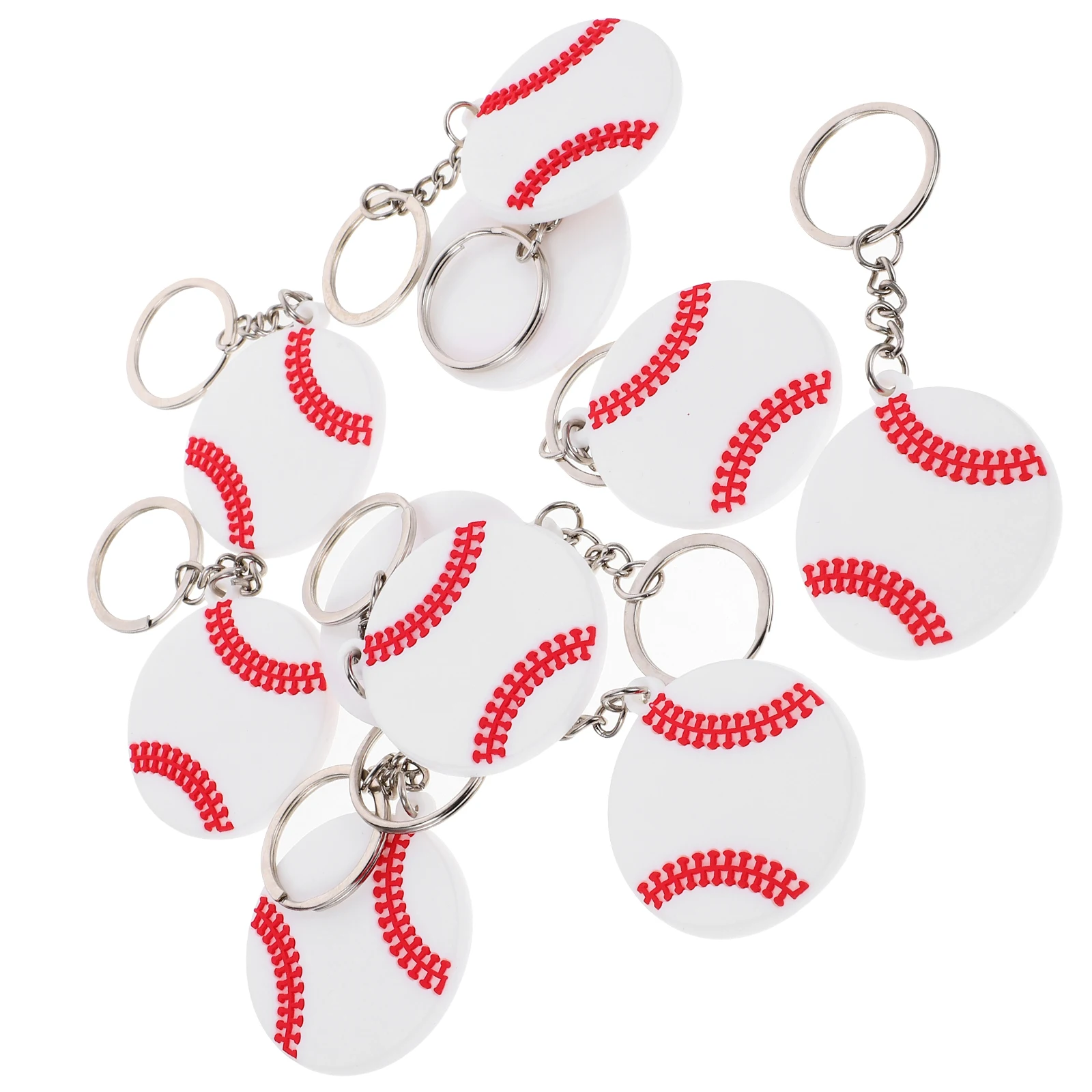 

20 Pcs PVC Sports Ball Keychain Gift Style Small Volleyball Basketball Theme Keychains Man Keyring