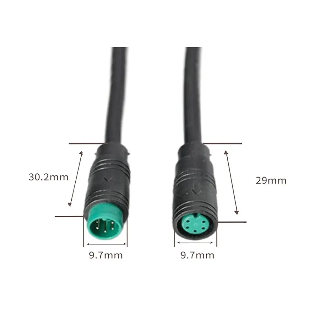 Black For Ebike Bafang Ebike Accessories 2/3/4/5/6Pin Cable Display Pin Base Connector Waterproof Connector