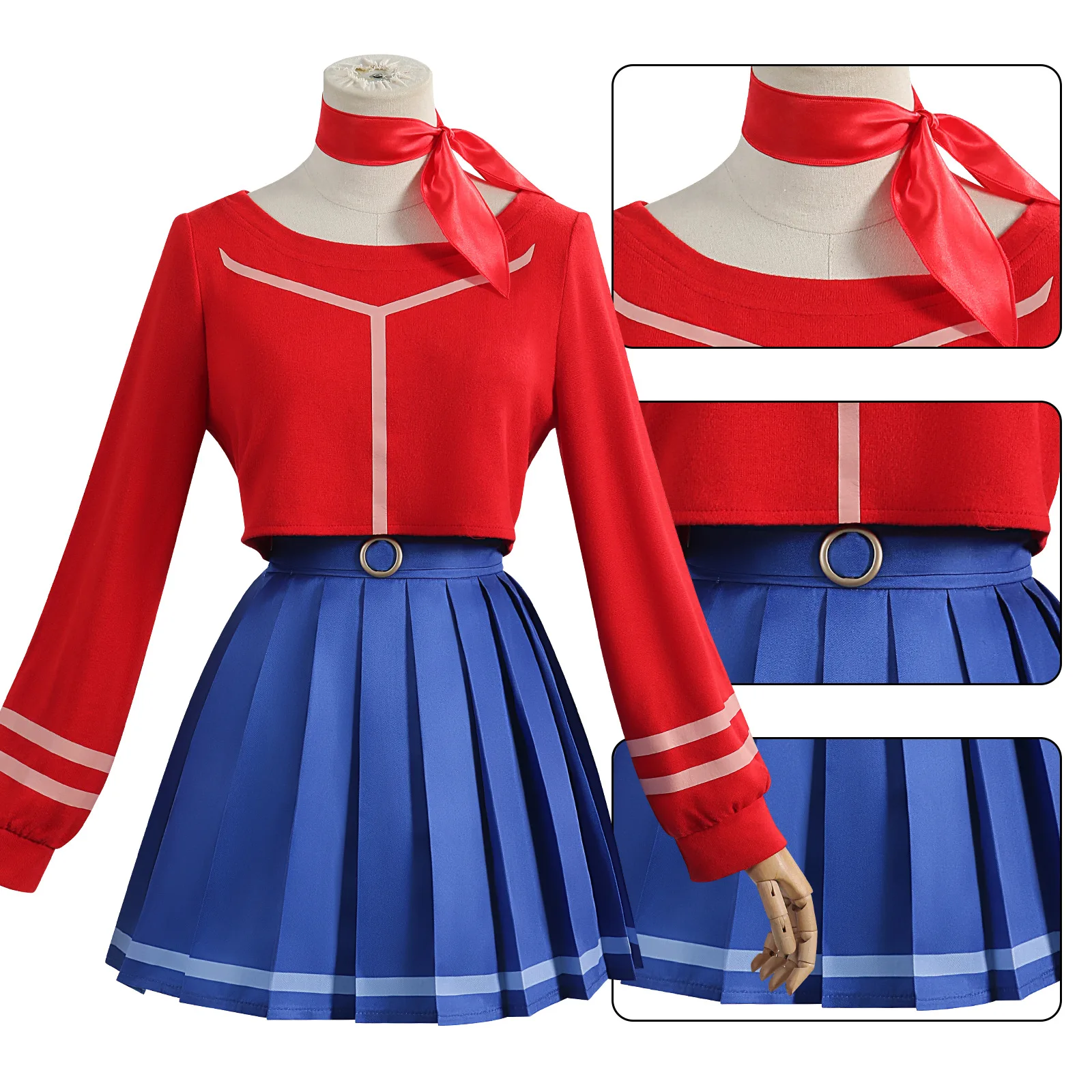 

Miside Mita Mila Cosplay Costume Full Set JK School Uniform Crazy Mita Outfits Wigs Halloween Dress Women for Anime Game