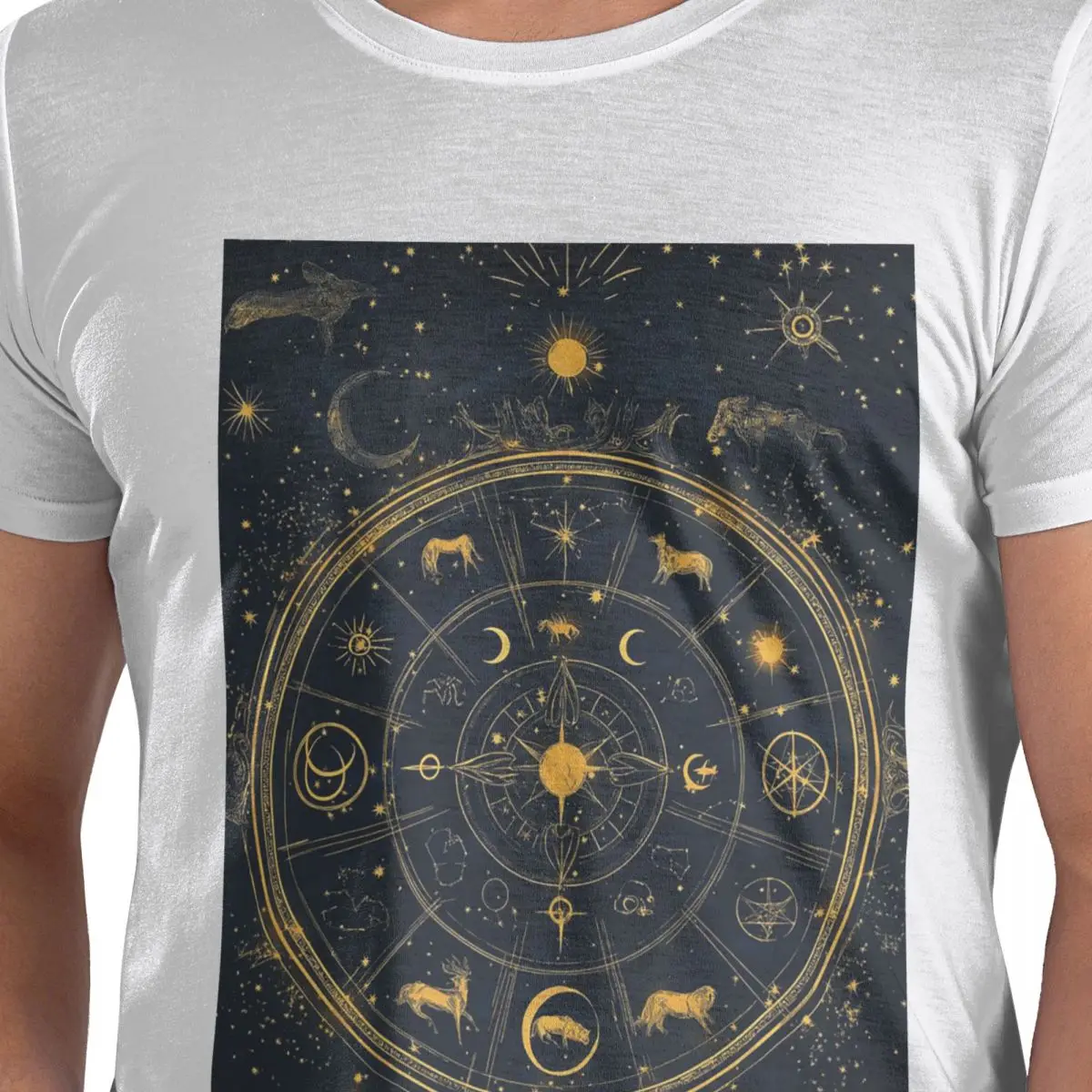 

Золотые небесные звезды зодиакальные созвездия (3) футболка из 100% хлопка, мужские классические футболки, мужские футболки с круглым вырезом и коротким рукавом, S-6XL