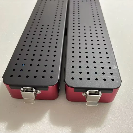 Surgical Excision Sterilization Container, Box Laparoscopic Aluminum Surgical Sterilization Container for Laparoscopy