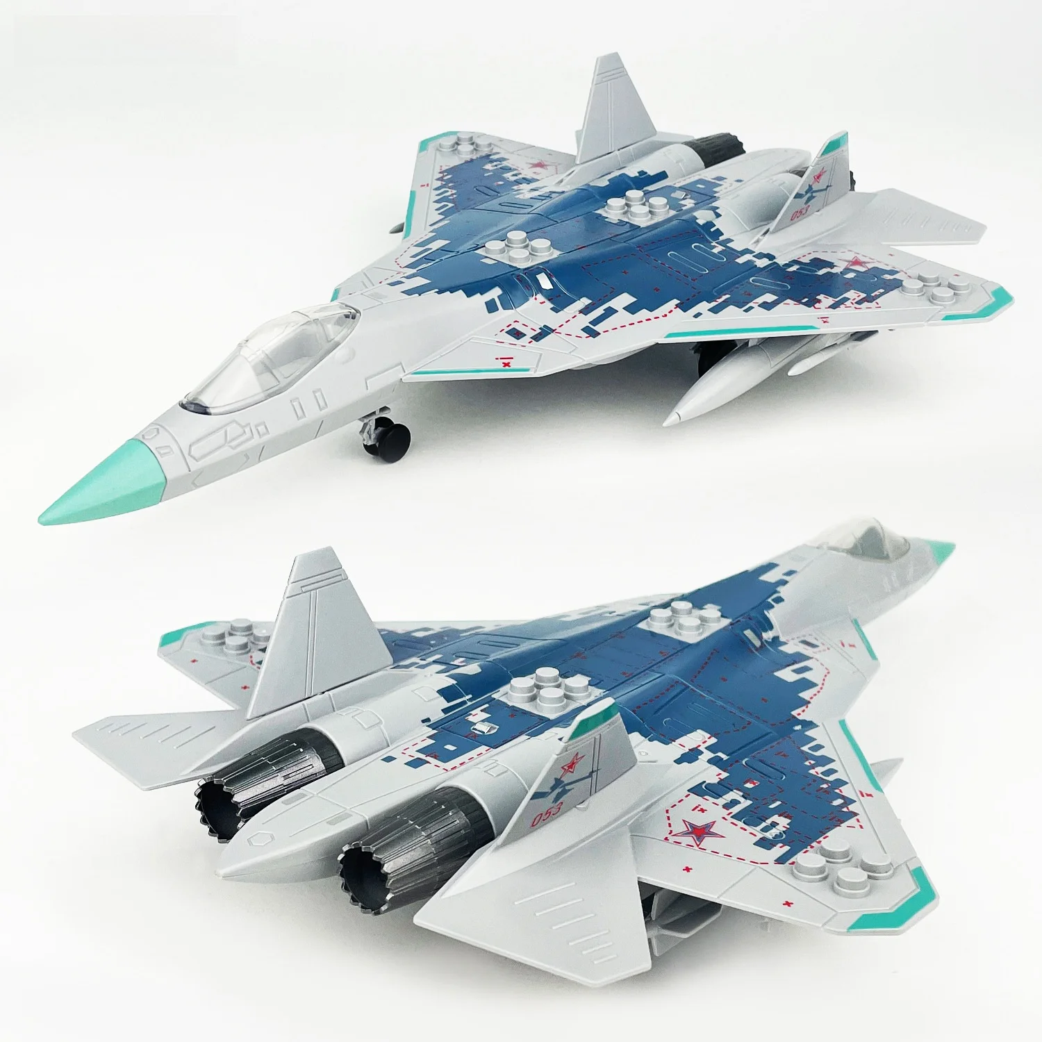 新しいsu57戦闘機空軍モデルmoc組み立てブロックおもちゃ、レゴと互換性あり、8歳以上の子供に適しています。