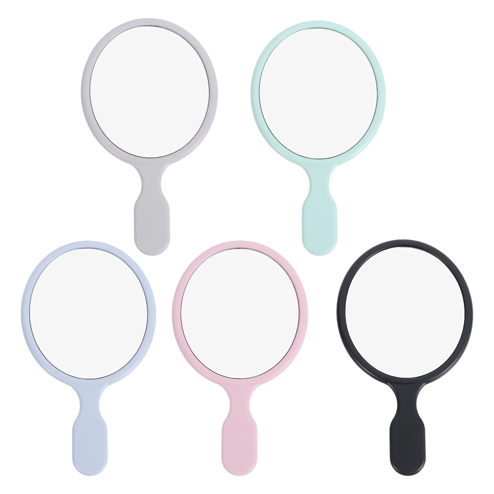 5 قطع مرآة صغيرة الحجم محمولة باليد، تصميم محمول للأميرة للسفر والحمام للاستخدام اليومي هدية للنساء #2