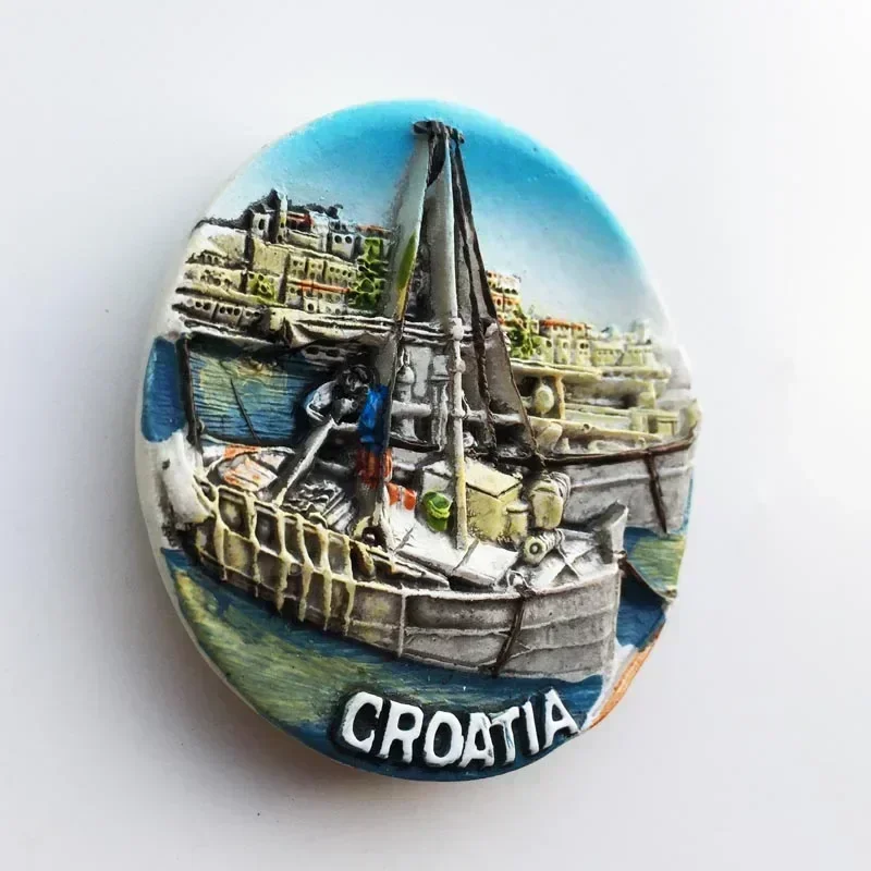 Croacia Fridge Magnet Kroatie Tourist Souvenir Mediterranean Split Trogir Hvar Trogir Magnetic Refrigerator Stickers Croatia Map
