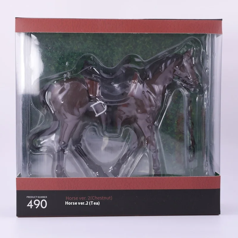 Figma 490 الحصان البني 1/12 مقياس المنقولة نموذج 13.5 سنتيمتر بولي كلوريد الفينيل أنيمي سطح المكتب زخرفة عمل الشكل تحصيل اللعب الهدايا