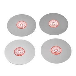 4pcs/set 150mm Polishing Grinding Disc 600 800 1200 3000 Grit L Diamond Coated Flat Lap Wheel Lapidary Tool Polishing Laps
