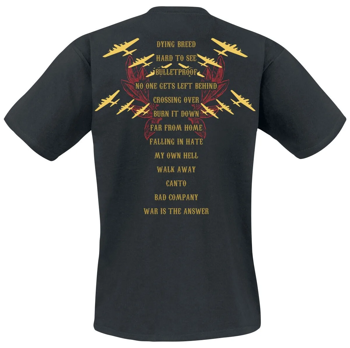 Five Finger Death Punch War Is The Answer Print T-Shirt Unisex Metal Fans Tee