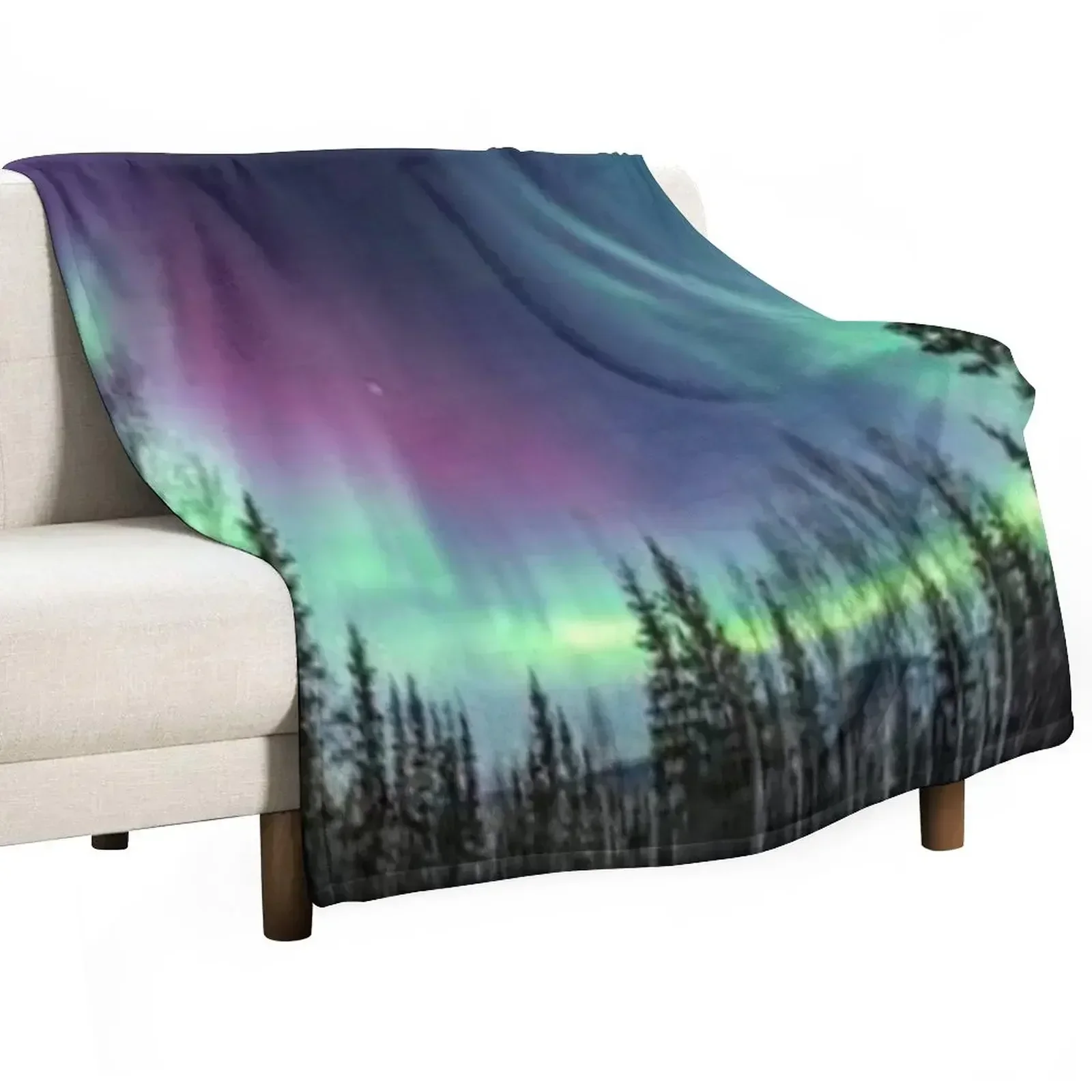 

New Aurora Borealis Throw Blanket For Sofa Thin Softest Blankets